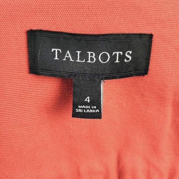Talbots Jacket Womens Size 4 Orange Cotton Blend Denim Full Zip Grandmacore - Picture 7 of 12